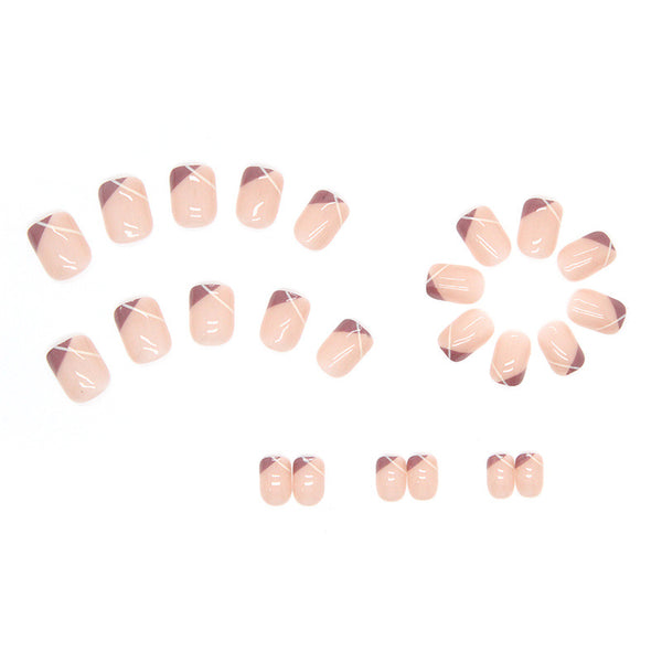 12 Sizes-24 Pcs Press On Nails R587