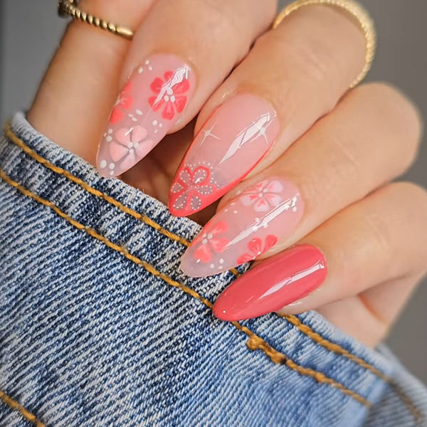 12 Sizes-24 Pcs Press On Nails W841