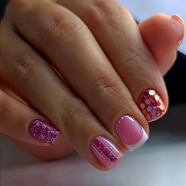 12 Sizes-24 Pcs Press On Nails Y025