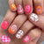 12 Sizes-24 Pcs Press On Nails C314
