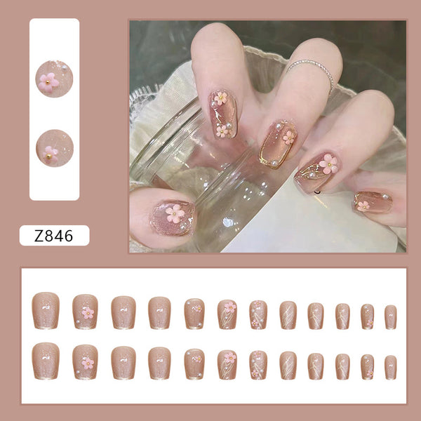 12 Sizes-24 Pcs Press On Nails Z846