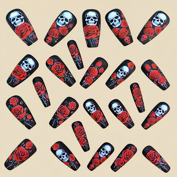 12 Sizes-24 Pcs Press On Nails Y1032