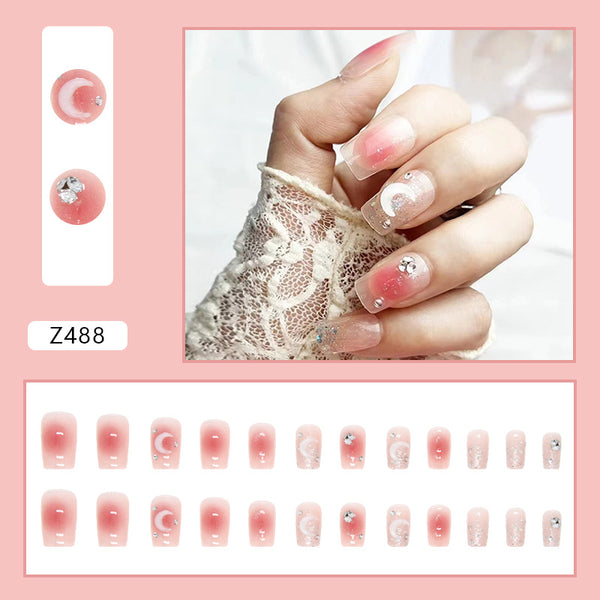 12 Sizes-24 Pcs Press On Nails Z488