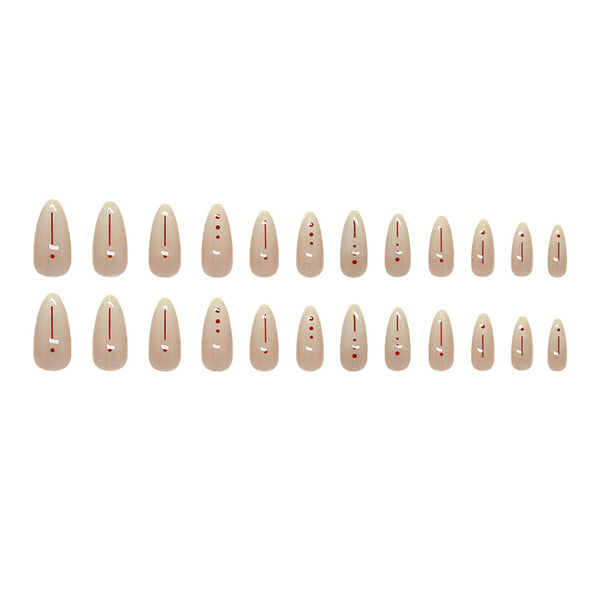 12 Sizes-24 Pcs Press On Nails R973