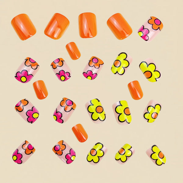 12 Sizes-24 Pcs Press On Nails Y051