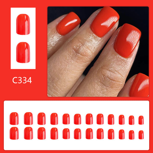 12 Sizes-24 Pcs Press On Nails C334