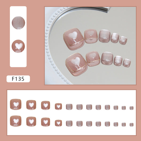 12 Sizes-24 Pcs Press On Nails F135