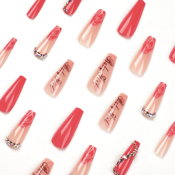 12 Sizes-24 Pcs Press On Nails JP1712