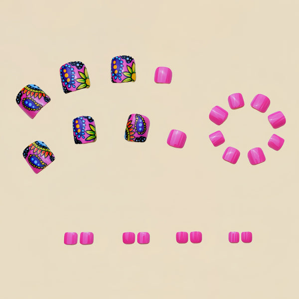 12 Sizes-24 Pcs Press On Nails Y146