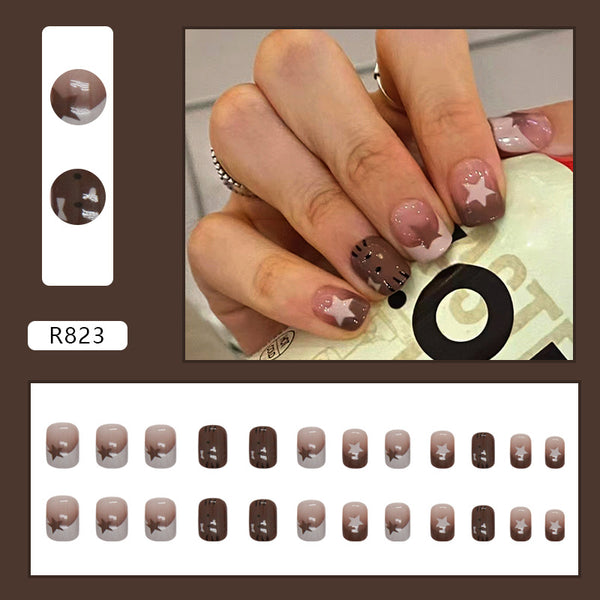 12 Sizes-24 Pcs Press On Nails R823