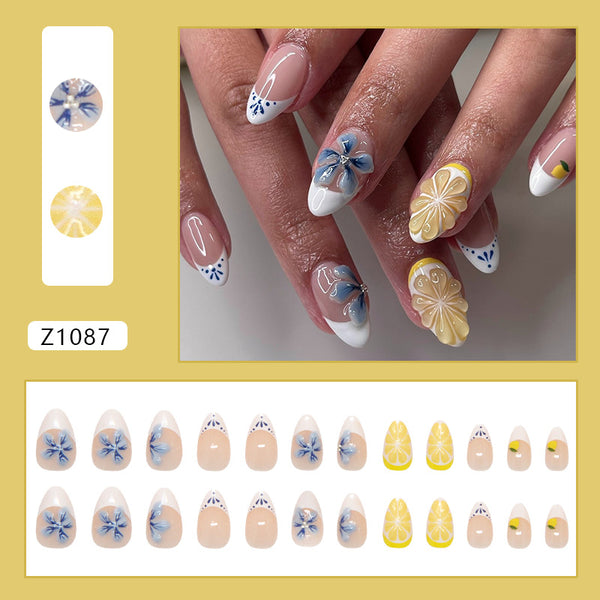 12 Sizes-24 Pcs Press On Nails Z1087