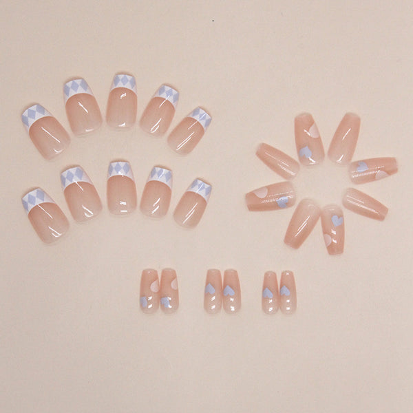 12 Sizes-24 Pcs Press On Nails R807