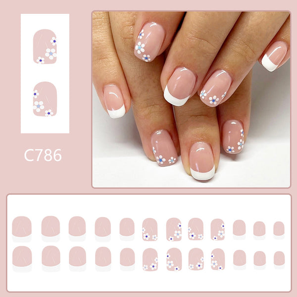 12 Sizes-24 Pcs Press On Nails C786