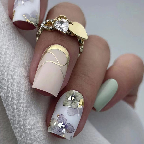 12 Sizes-24 Pcs Press On Nails W1377