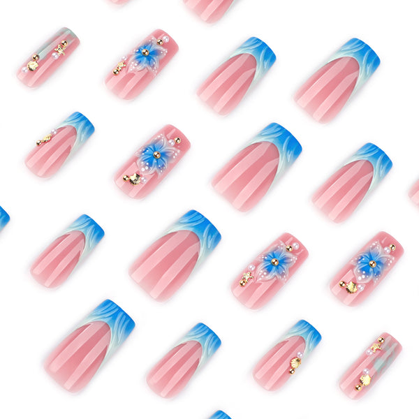 12 Sizes-24 Pcs Press On Nails JP4233