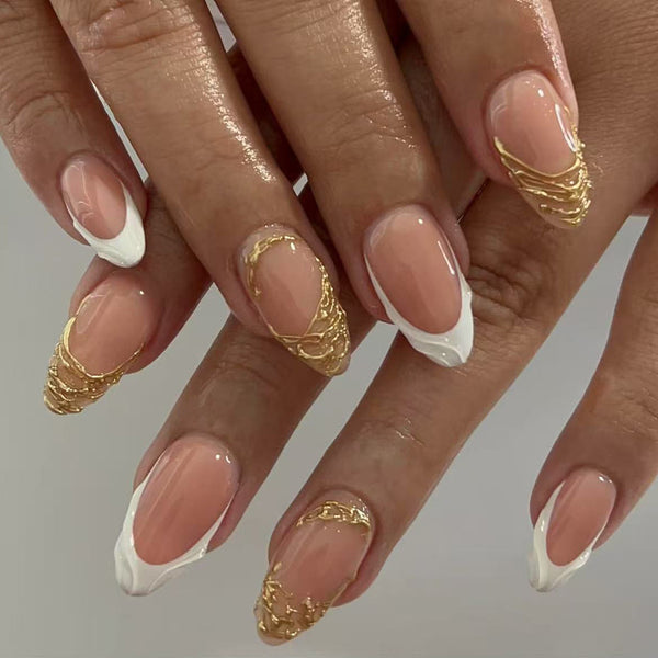 12 Sizes-24 Pcs Press On Nails C1362