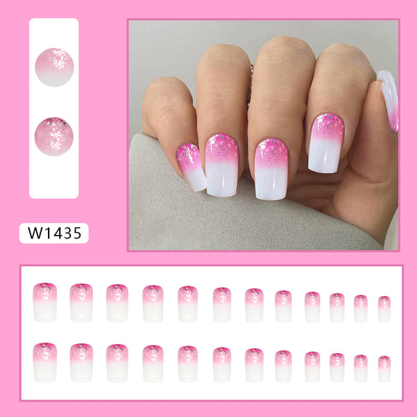 12 Sizes-24 Pcs Press On Nails W1435