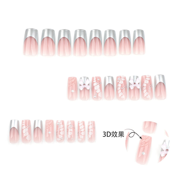 12 Sizes-24 Pcs Press On Nails JP3429