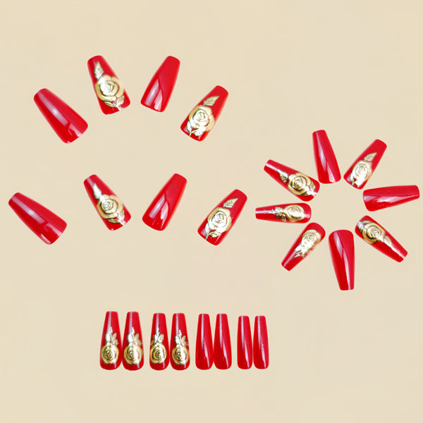 12 Sizes-24 Pcs Press On Nails Y1766