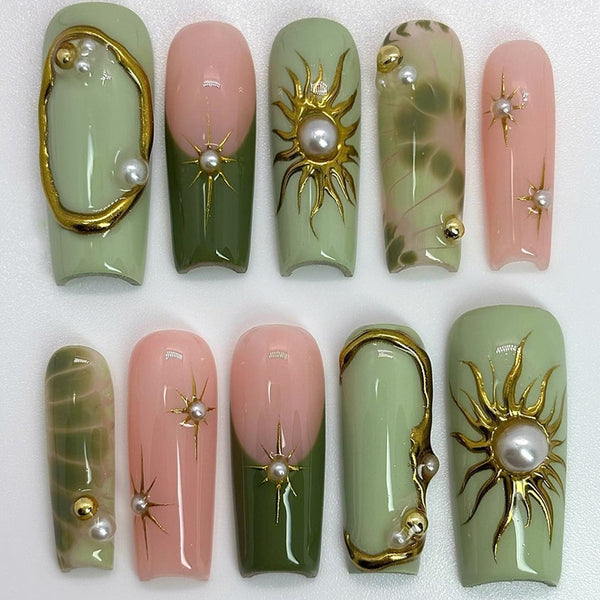 12 Sizes-24 PcsPress On Nails Z1171