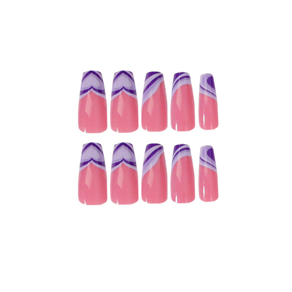 12 Sizes-24 Pcs Press On Nails JP1341