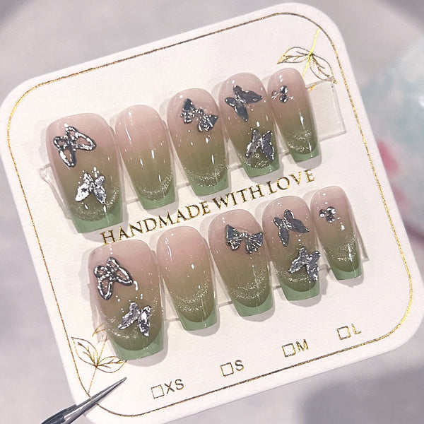 12 Sizes-24 Pcs Press On Nails nail-accessory