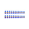 12 Sizes-24 Pcs Press On Nails Y235