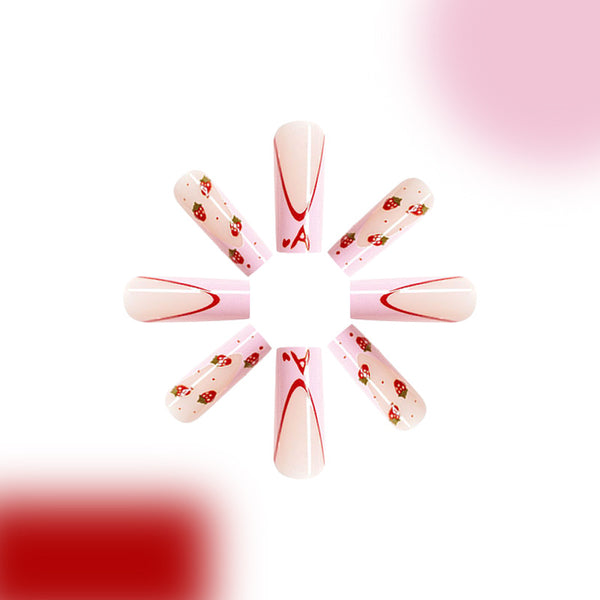 12 Sizes-24 Pcs Press On Nails C281