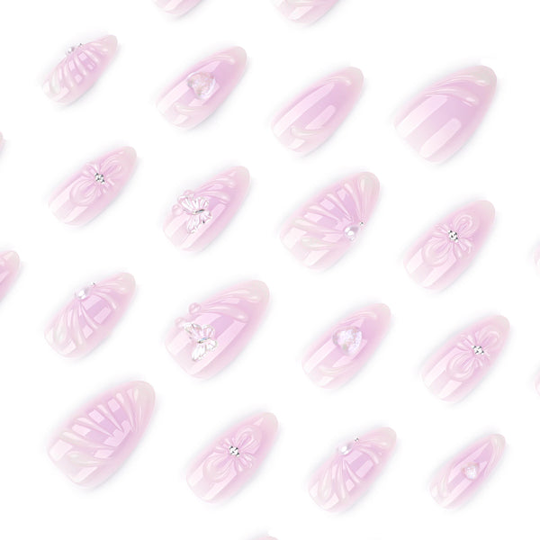 12 Sizes-24 Pcs Press On Nails JP4219