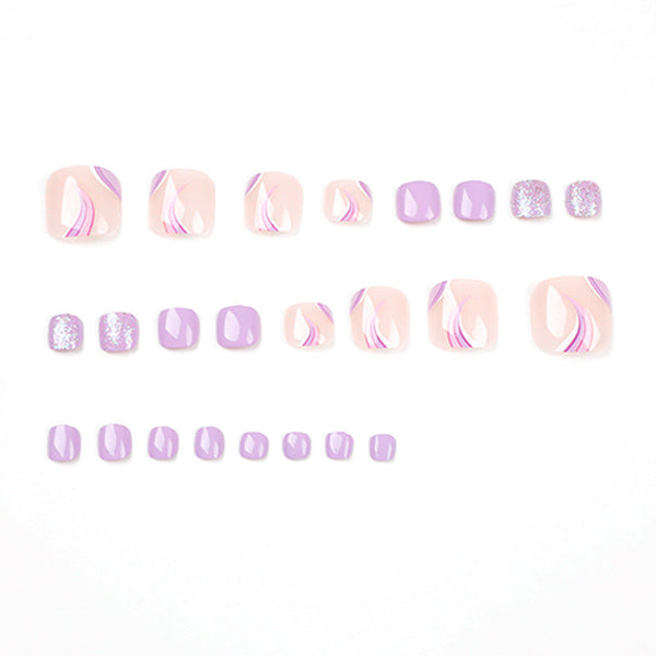 Press On Toe nails Set 24pcs/set JP1635