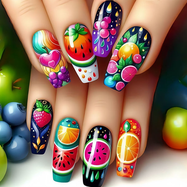 12 Sizes-24 Pcs Press On Nails Y574