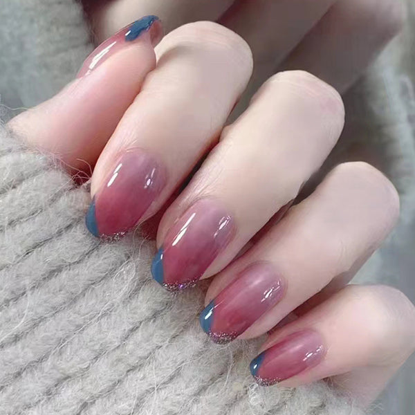 12 Sizes-24 Pcs Press On Nails R404