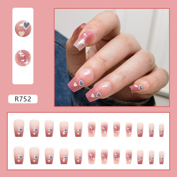 12 Sizes-24 Pcs Press On Nails R721