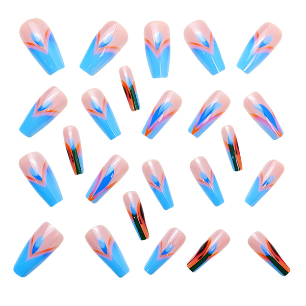 12 Sizes-24 Pcs Press On Nails Y726