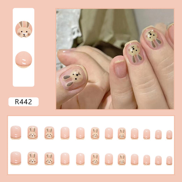 12 Sizes-24 Pcs Press On Nails R442