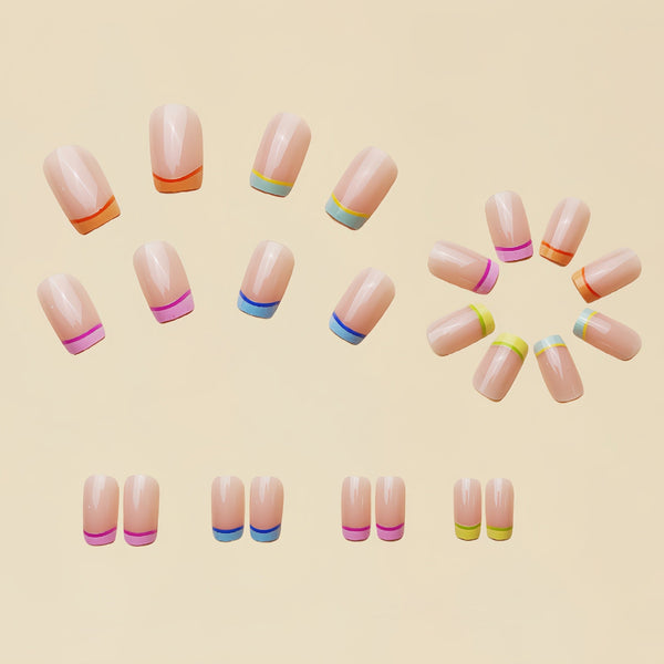 12 Sizes-24 Pcs Press On Nails Y115
