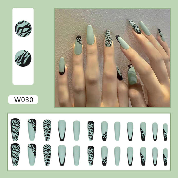 12 Sizes-24 Pcs Press On Nails W030