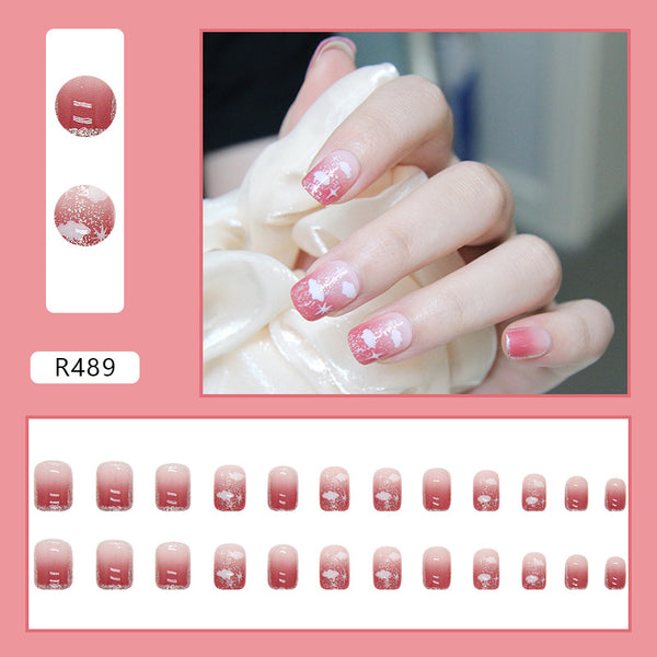 12 Sizes-24 Pcs Press On Nails R481