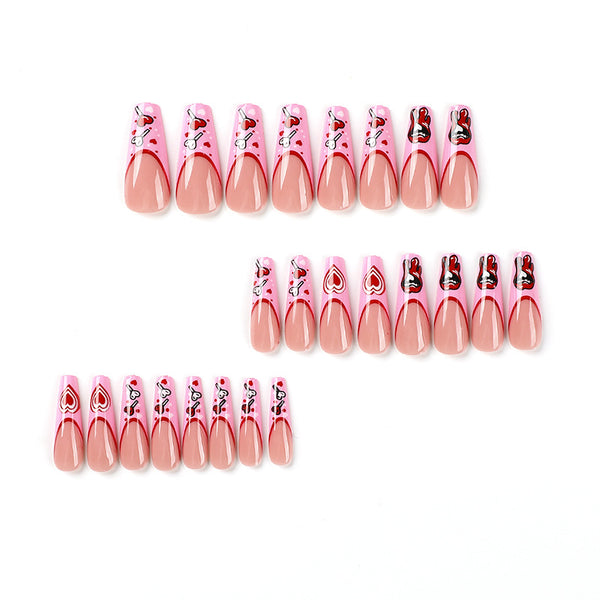 12 Sizes-24 Pcs Press On Nails JP2343