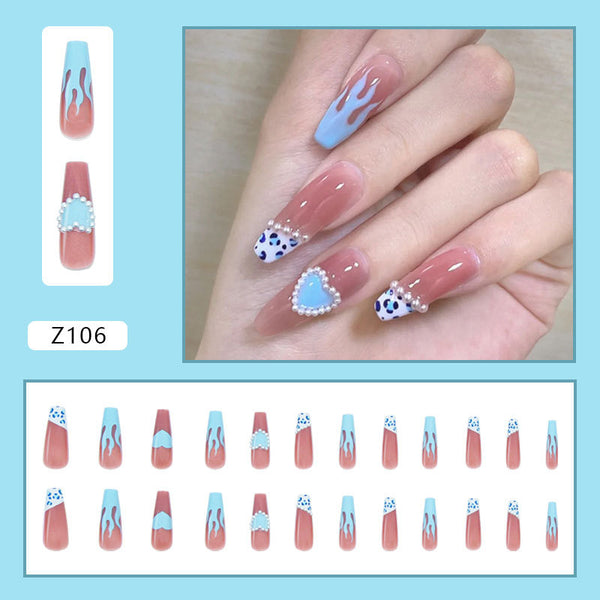 12 Sizes-24 Pcs Press On Nails Z082