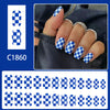 12 Sizes-24 Pcs Press On Nails C1860