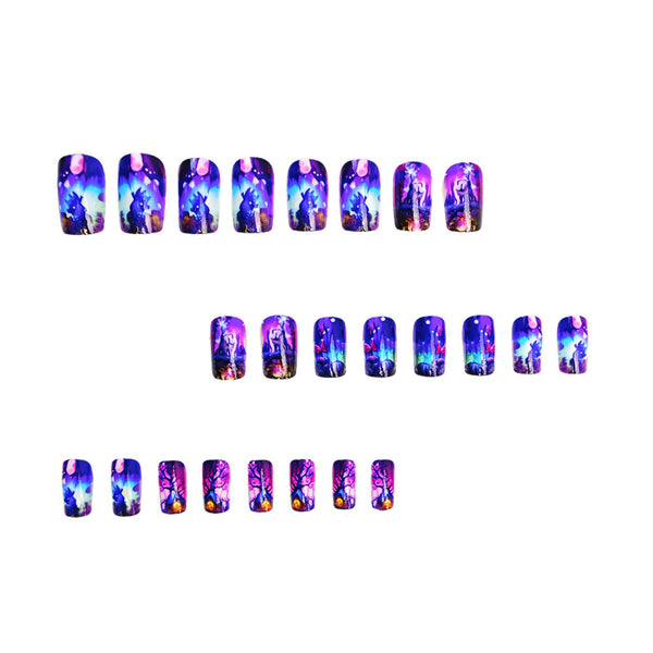 12 Sizes-24 Pcs Press On Nails Y272