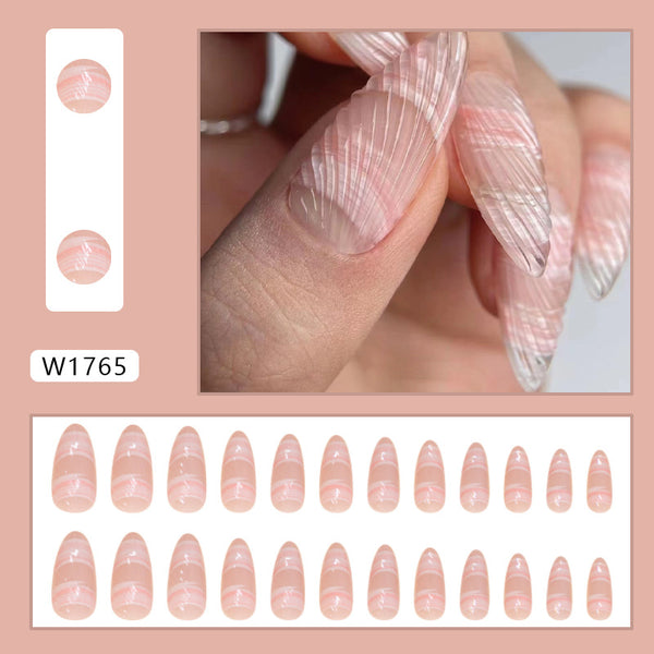 12 Sizes-24 Pcs Press On Nails W1765