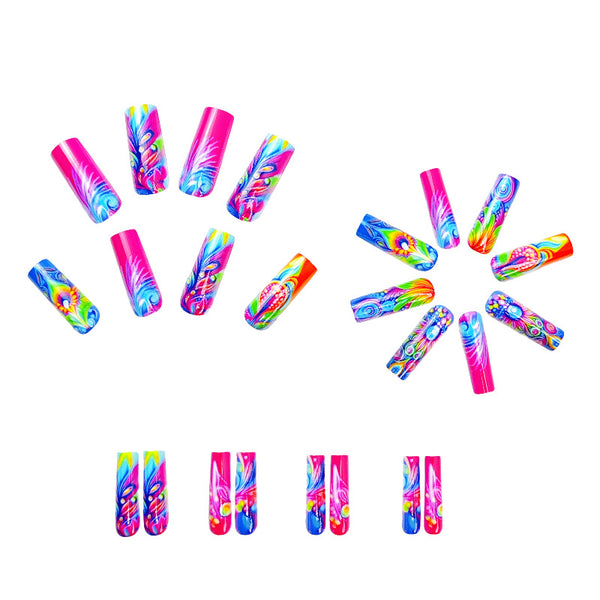 12 Sizes-24 Pcs Press On Nails Y456