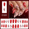 12 Sizes-24 Pcs Press On Nails C1251