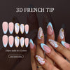 12 Sizes-24 Pcs Press On Nails C1327