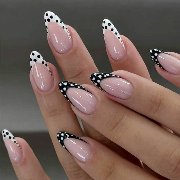 48 Pcs Press On Nails Polkadot-1-48pcs