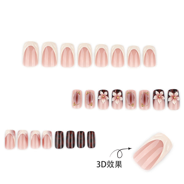 12 Sizes-24 Pcs Press On Nails JP4264