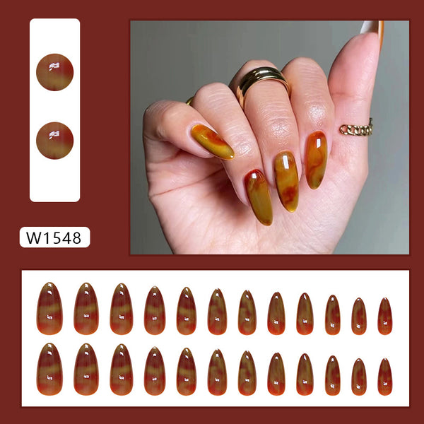 12 Sizes-24 Pcs Press On Nails W1548