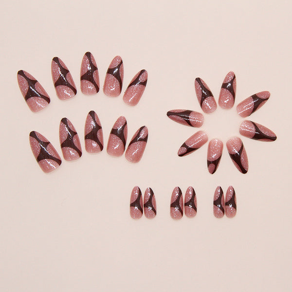 12 Sizes-24 Pcs Press On Nails W1864